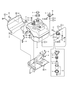Tank, Fuel Diagram and Parts List for SX3100 54ALB4S727-54ALB4SW727-54ALB4SX727-54ALB4SY727-54ALB4SZ727-54AMB4S727-54AMB4SW727-54AMB4SX727-54AMB4SY727-54AMB4SZ727 Cub Cadet Lawn Tractor